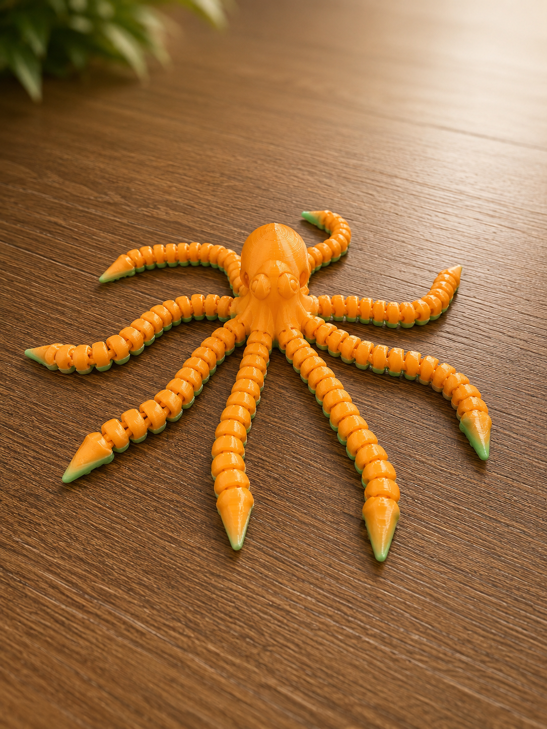 Articulated Octopus - Orange Ombré